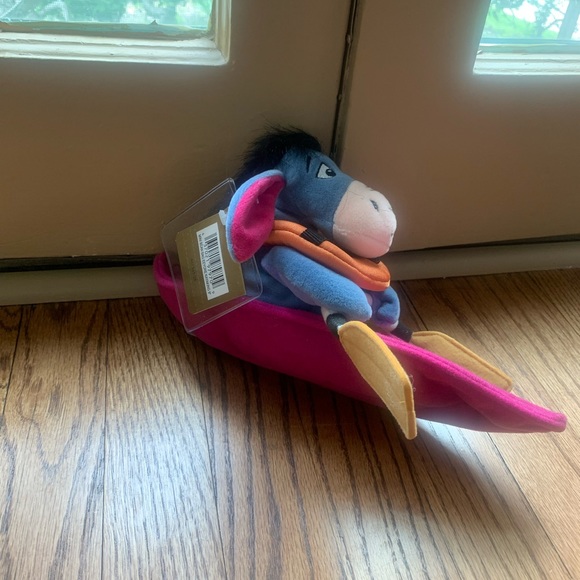 Disney Store Kayaking Eeyore Mini Bean Bag Plush Toy-Vintage - Picture 4 of 7